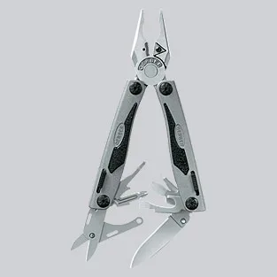 Gerber MP700 Urban Legend open, with knife, scissors and drivers unfolded