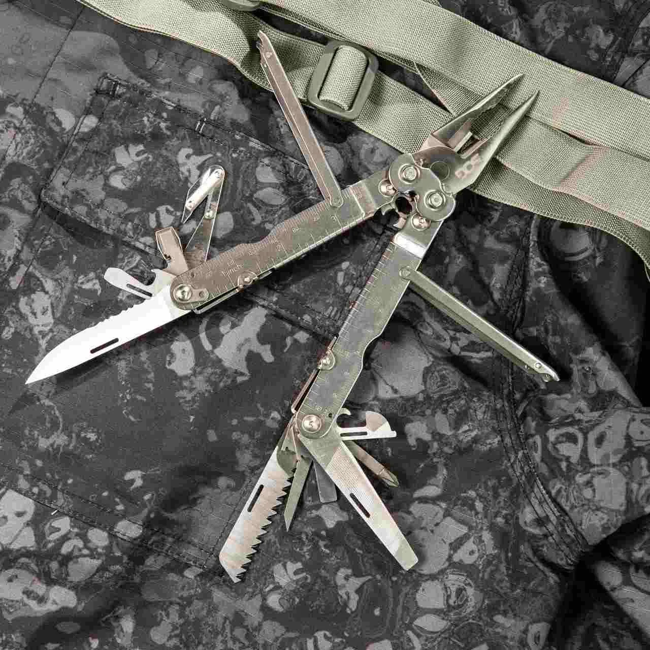 SOG PowerLock Satin, V-Cutter, Nylon Pouch
